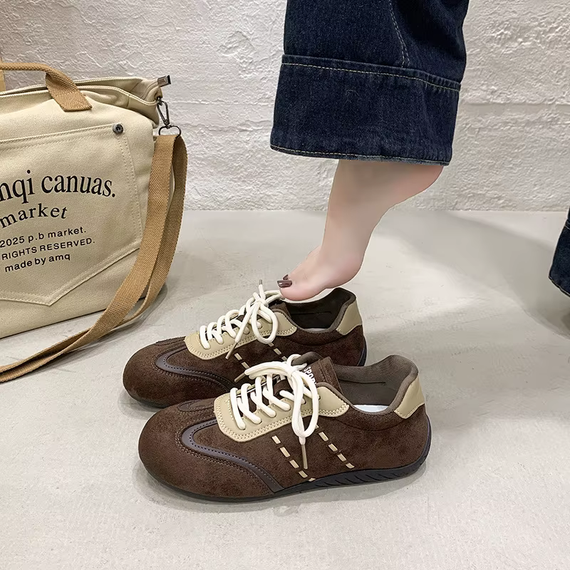 Chaussures Deqin rétro à la mode et légères pour femmes, chaussures de sport décontractées super pol