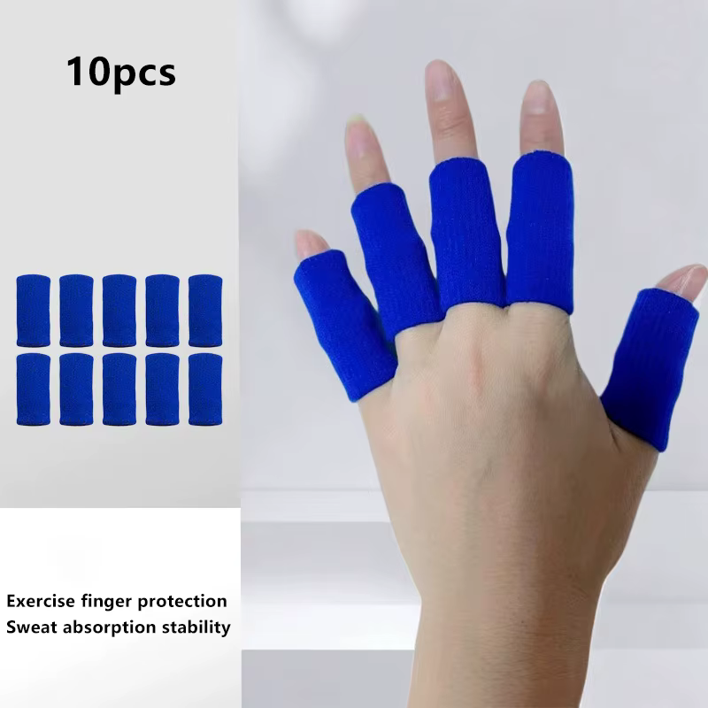Manchon de protection des doigts de sport, 10 pièces, manchon de protection pour basket-ball, mèches