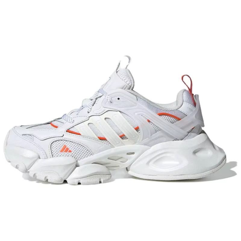 Adidas XLG Runner Deluxe Baskets basses unisexes, blanc orange, confortables, décontractées, légères