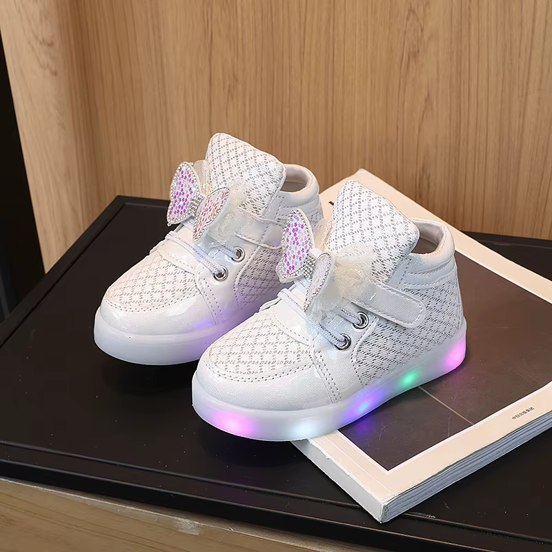 Chaussures lumineuses tendance pour filles, chaussures lumineuses pour enfants, baskets LED pour enf