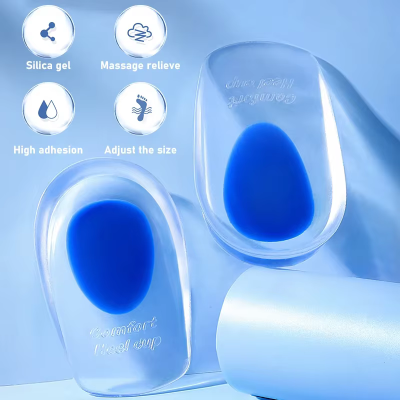 Semelles intérieures médicales en Silicone pour inserts de protection du talon, coussinets d'éperon