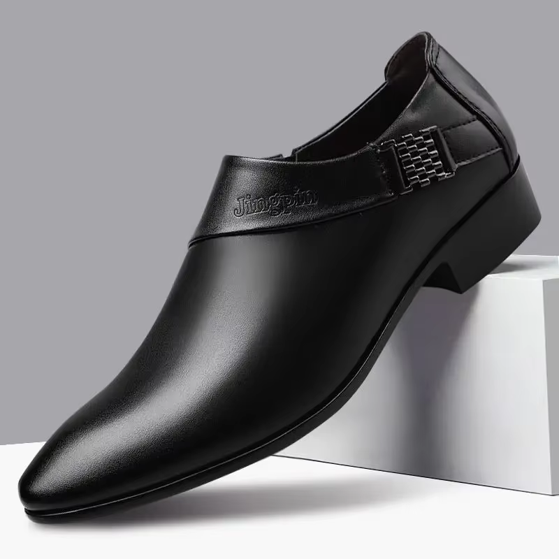 Chaussures sociales décontractées en cuir pour hommes, chaussures habillées officielles pour hommes