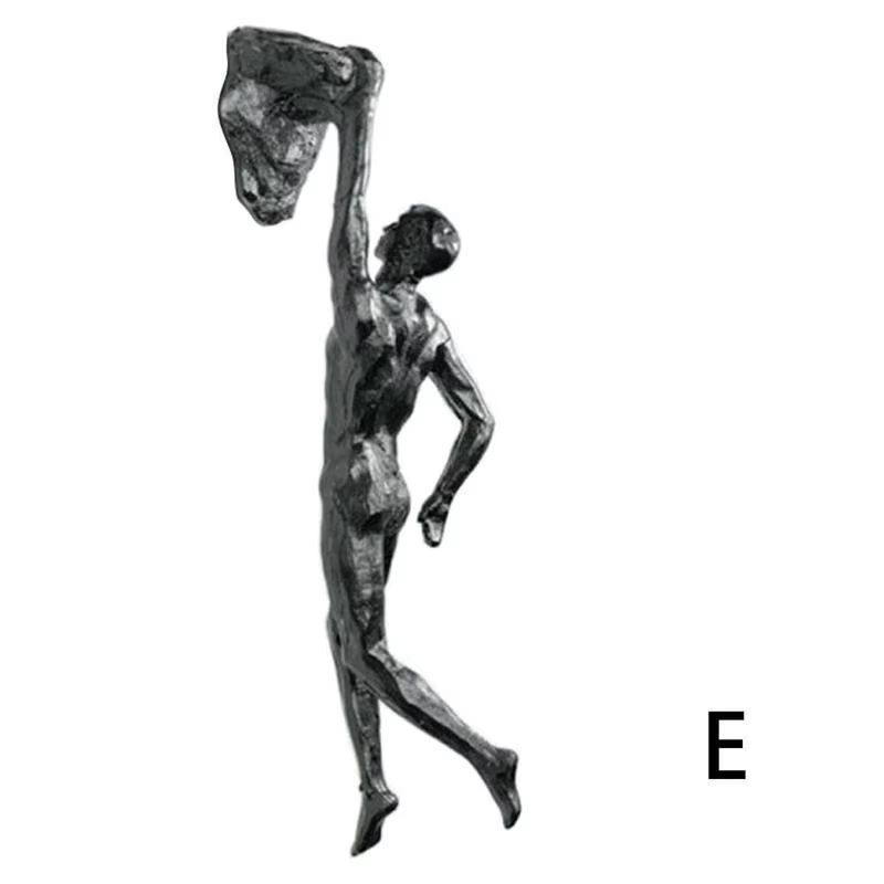 Athlète escalade homme résine fond tenture murale décoration Sculpture Statue chiffres créatif grimp