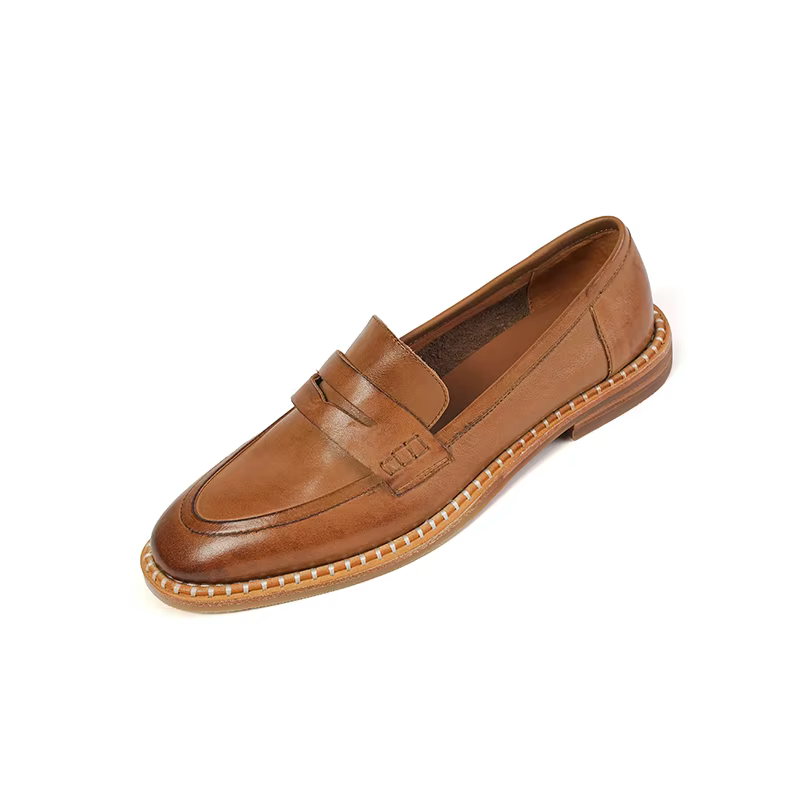 Ods-Mocassins en cuir véritable pour hommes, chaussures provoqué d'affaires, appartements souples, c