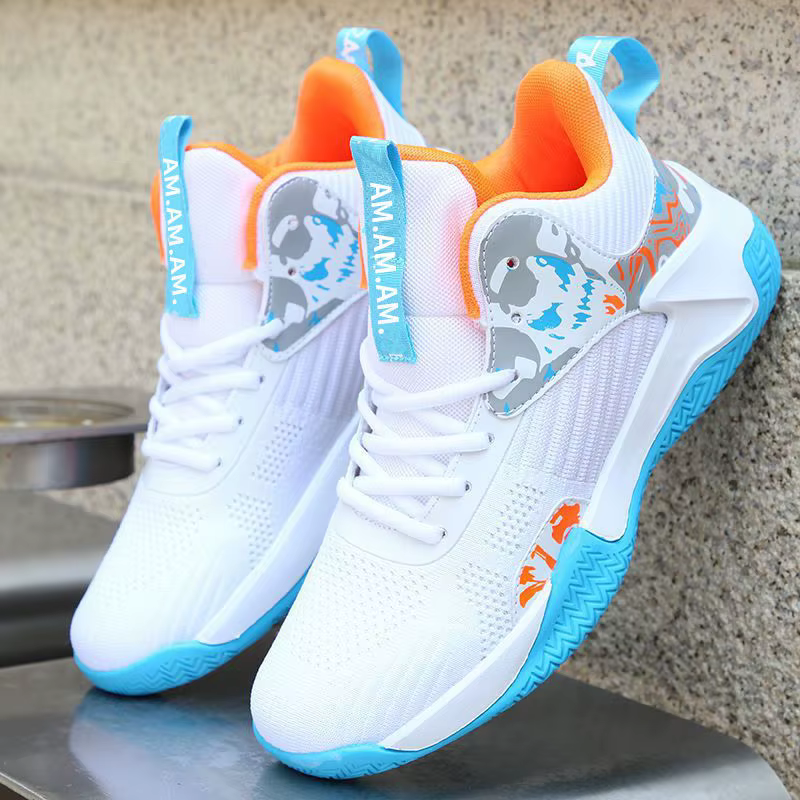 Chaussures de basket-ball montantes pour hommes, baskets noires confortables, zones d'amressentide b