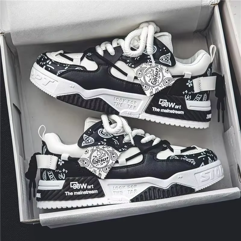 Baskets à Lacets pour Homme, Chaussures de Marche Confortables, Décontractées, Respirantes, à Platef