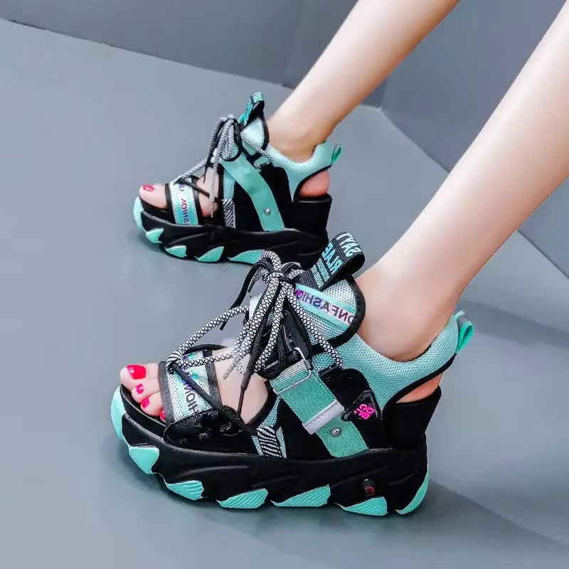 Maogu-Sandales à talons compensés pour femmes, chaussures mixtes, blanches, pour la plage, décontrac