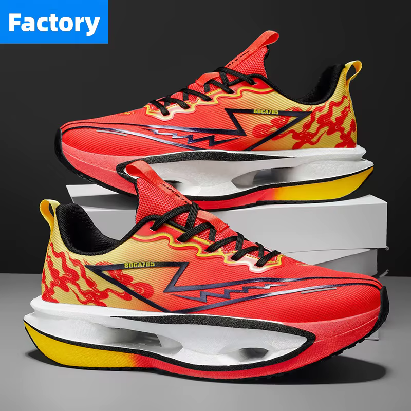 Chaussures de course Marathon Spécialité Homme Sport Plaque Carbone Respirantes Ultralégères Femme C