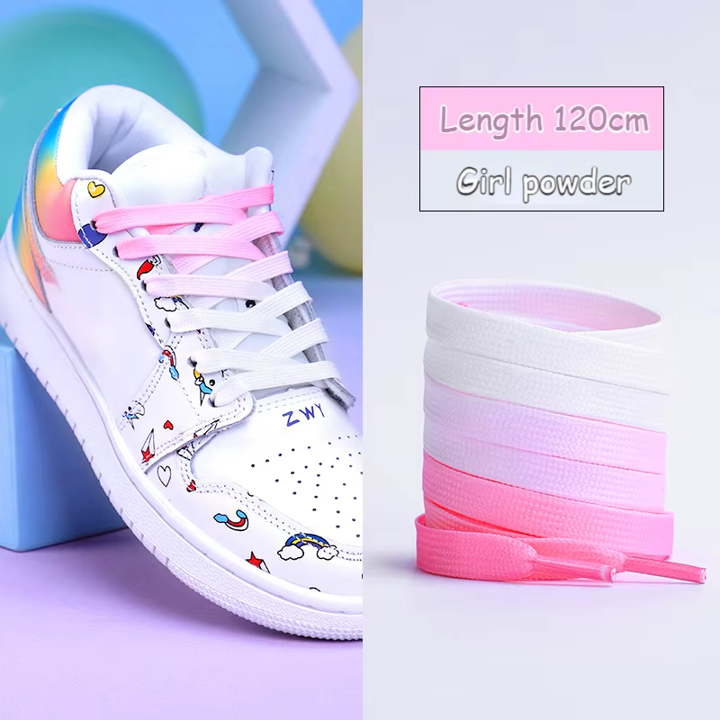 Lacets lumineux dégradés pour baskets, Lacets décontractés pour hommes et femmes, Adultes et enfants