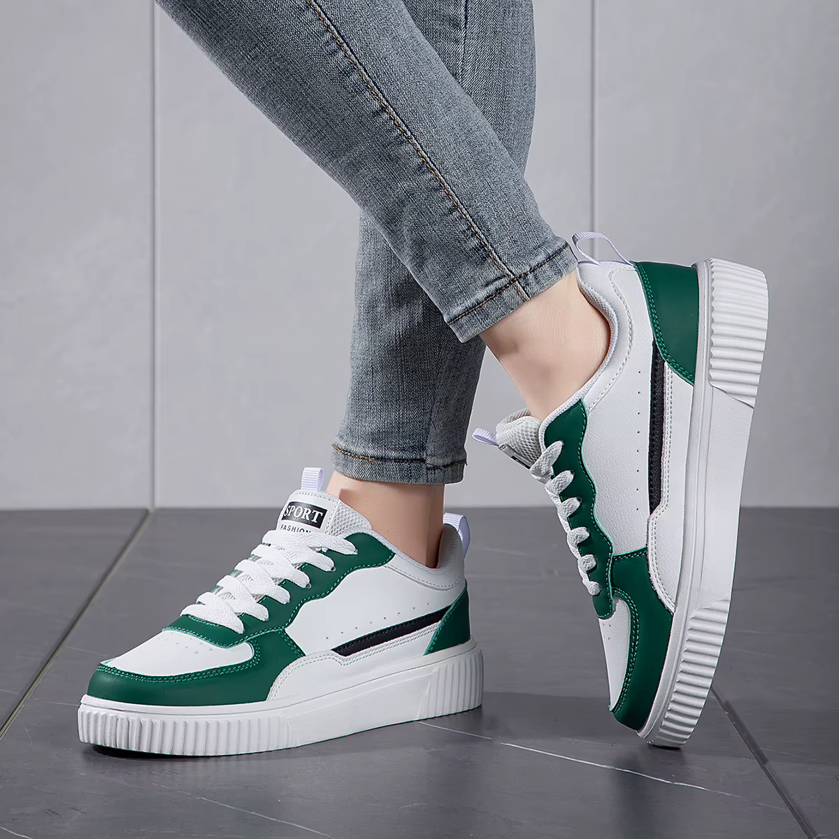 Baskets blanches décontractées et polyvalentes pour hommes, respirantes, tendance, pour adolescents,