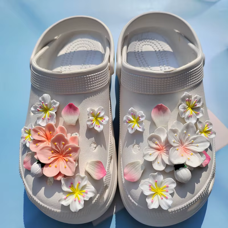 Breloques de chaussures pour filles, nouvelle mode, pour Branches et fleurs créatives, sabots, boucl