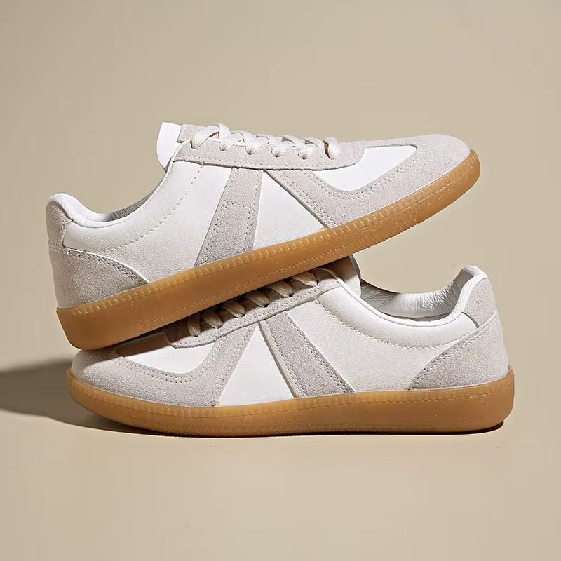 Chaussures de marque de luxe pour femmes, baskets plates décontractées en cuir PU, tissu respirant, 