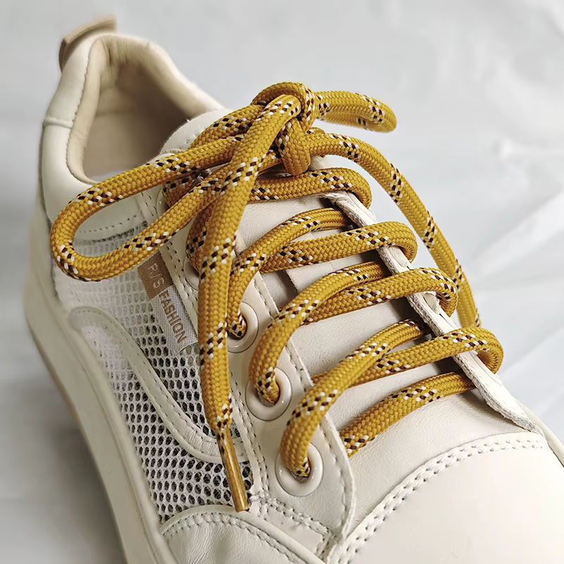 1 Paire de Lacets Ronds Tressés Épais de 6 mm pour Chaussures de Sport, Loisirs, Extérieur, Basketba