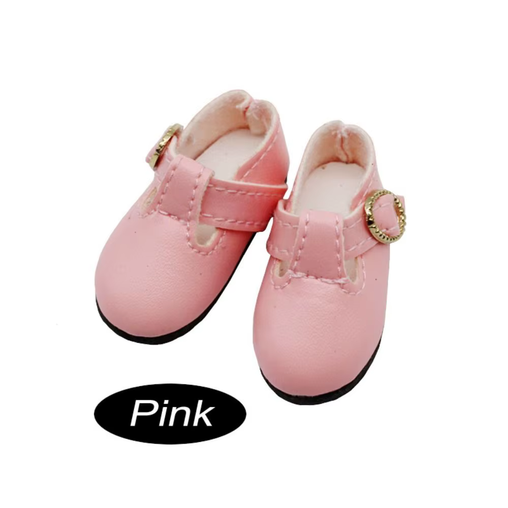 Baskets en cuir PU 4.6cm, chaussures légères colorées et brillantes, chaussures de poupée en cuir PU