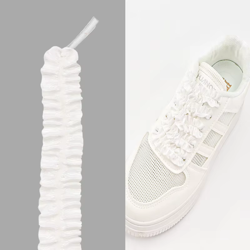 Lacets de champignon en dentelle de Style Girly mignons pour baskets lacets de chaussures en soie él