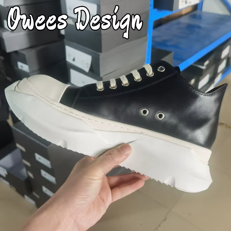 Marque décontracté femmes en cuir véritable chaussures basses plate-forme hommes à lacets chaussure 