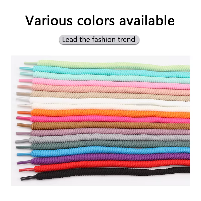 Lacets ronds en coton et lin pour baskets, bottes de Sport, chaussures de planche appropriées, toile