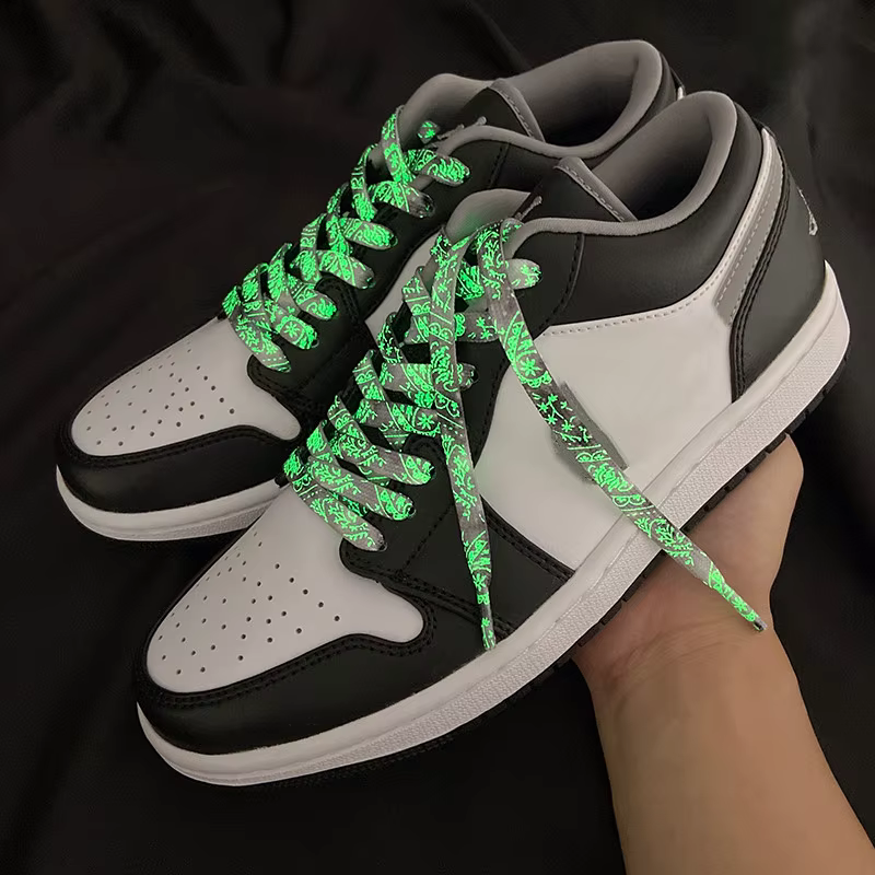 1 paire de lacets lumineux pour baskets, chaussures plates, fluorescentes, scintillantes, Cool, nouv