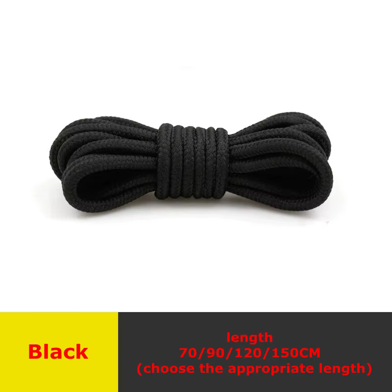 1 paire de lacets ronds solides classiques lacets de chaussures en Polyester durables lacets de bott