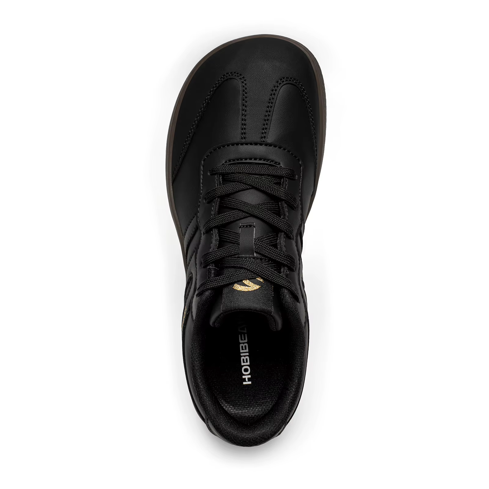 HOBIBEAR chaussures à bout large unisexe baskets en cuir artificiel décontracté à lacets chaussures