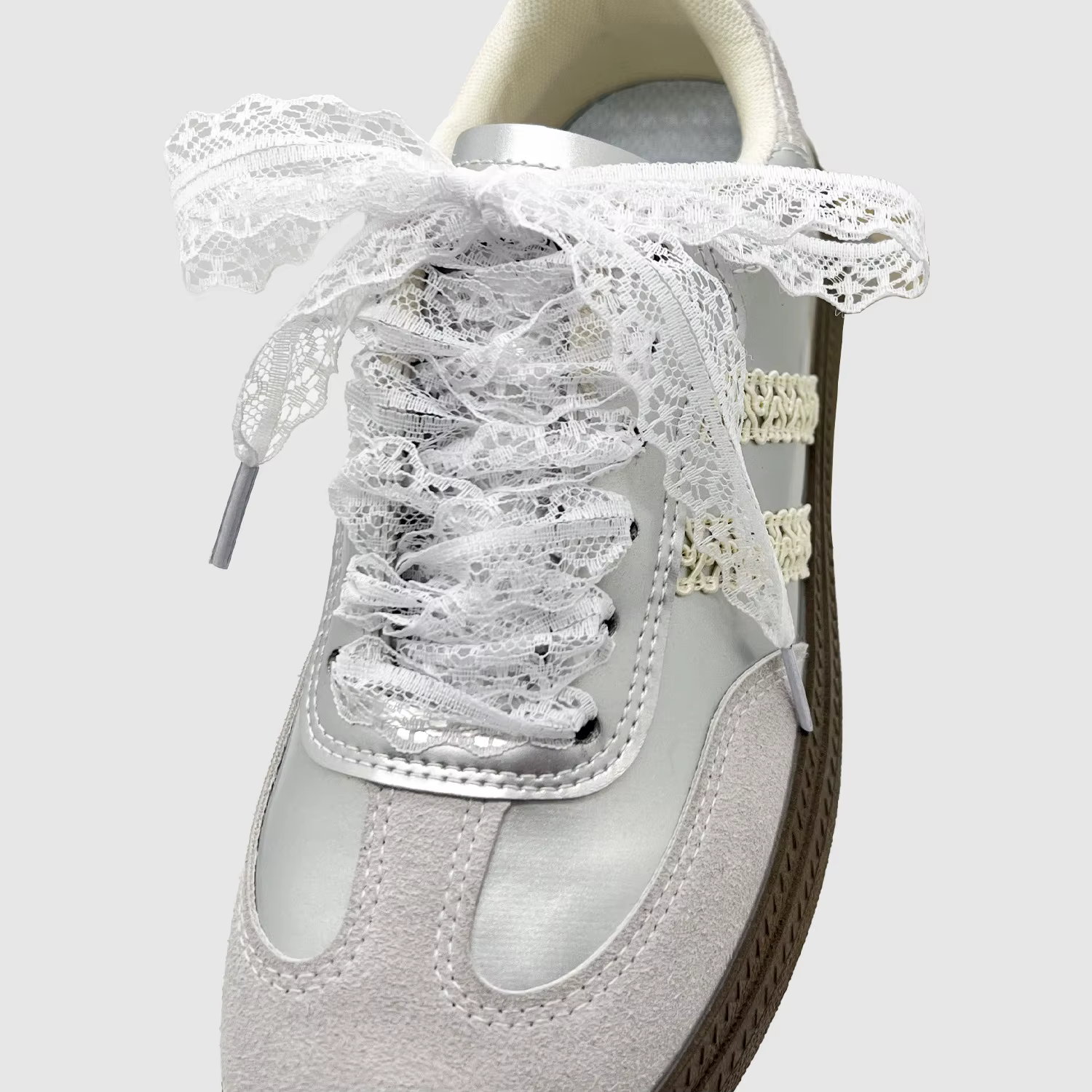 1 paire de lacets fantaisie pour femmes chaussures décontractées largeur lacet plat pour baskets noi