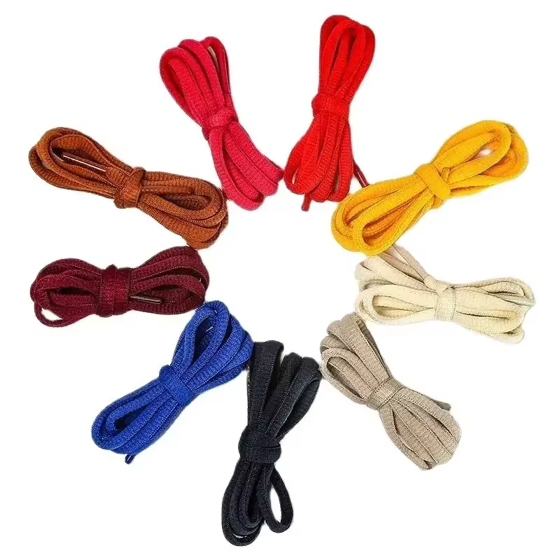 1 paire de lacets de chaussures ovales classiques unisexes de 5MM, 20 couleurs, lacets d'athlétisme