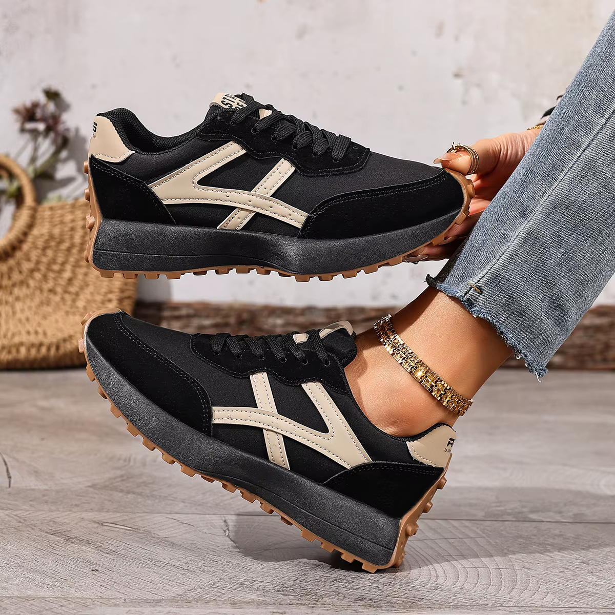 Femmes baskets 2025 nouvelles chaussures de course de loisirs créateur de mode baskets en cuir femme