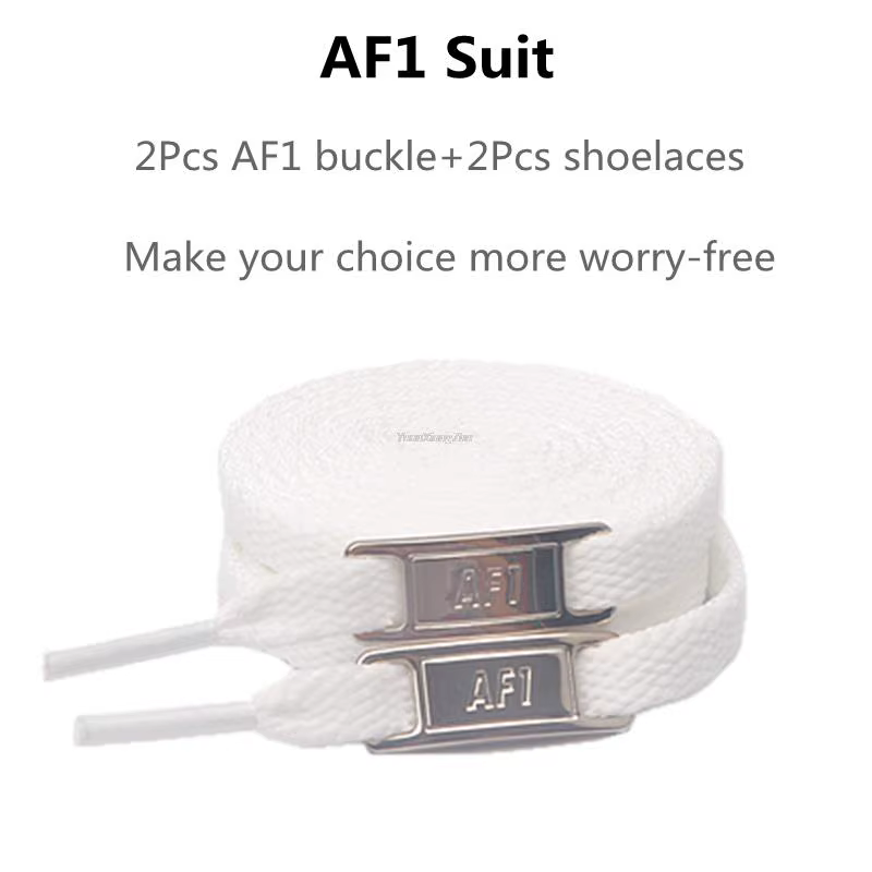 AF1 boucle lacets combinaison blanc lacets plats et décoration de chaussures costume Sneaker lacet A