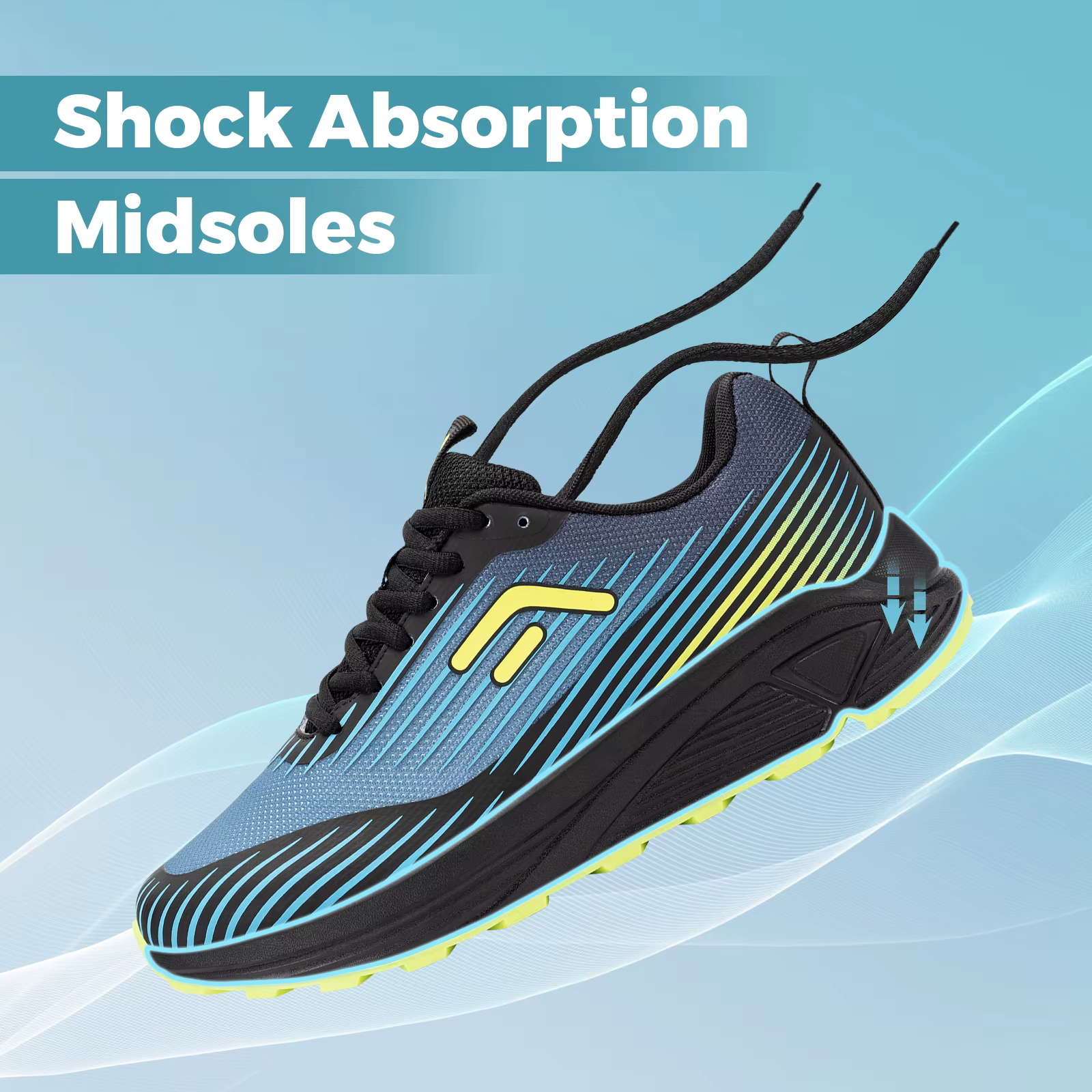 Fitville Trail – chaussures de sport respirantes et larges pour hommes, baskets de course à pied ave