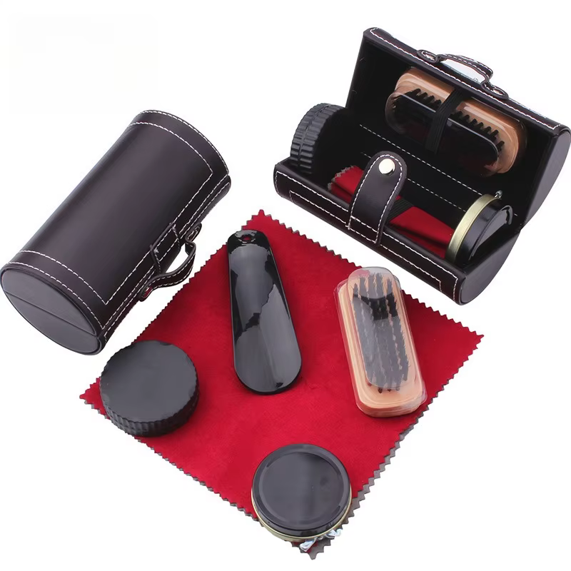 Kit d'entretien professionnel pour chaussures, brosse à chaussures en cuir à polissage rapide, ensem