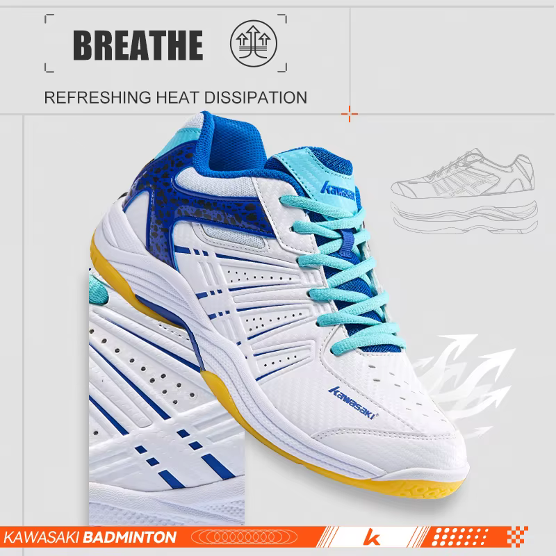 Kawasaki nouvelles chaussures de Badminton baskets hommes Tennis respirant anti-dérapant chaussures 