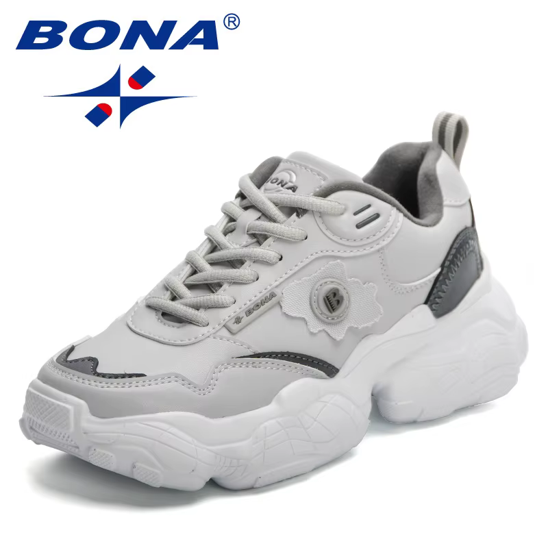 BONA-Baskets d'extérieur légères et respirantes pour femme, chaussures de marche à plateforme, anti 