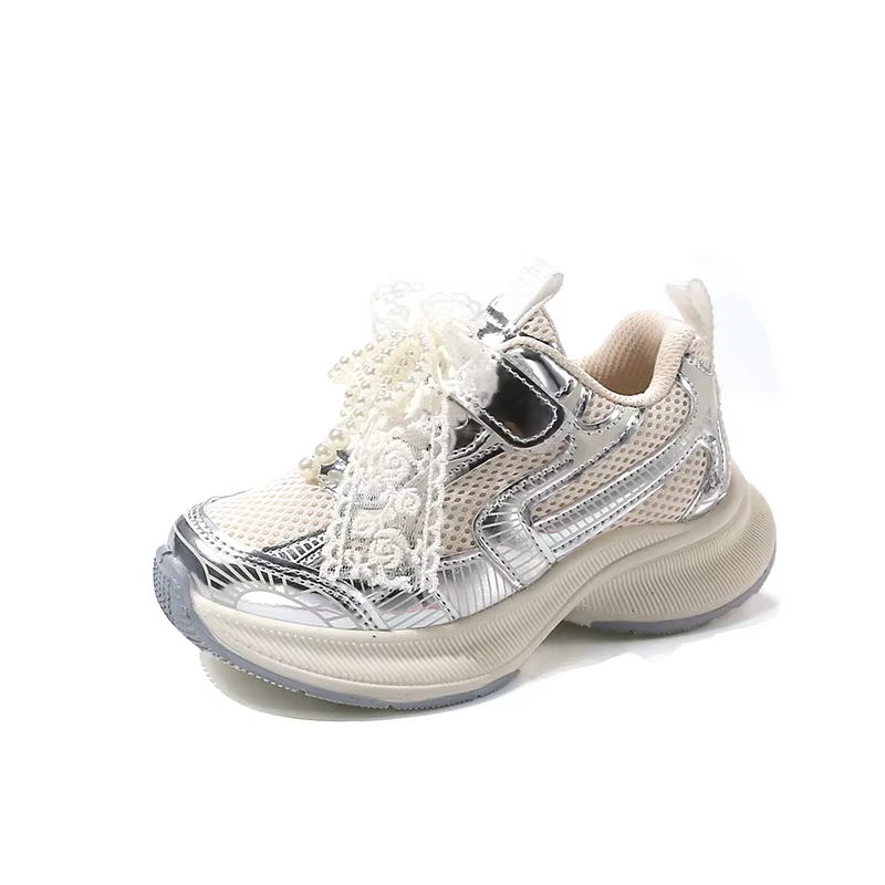 Chaussures de sport pour filles printemps automne rose chaussures décontractées respirantes pour fil