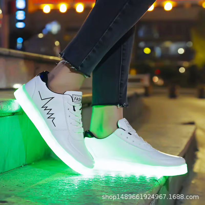 Lacets de chaussures LED lumineux, chaussures Ghost Step, unisexe, jeunesse, printemps automne, mode