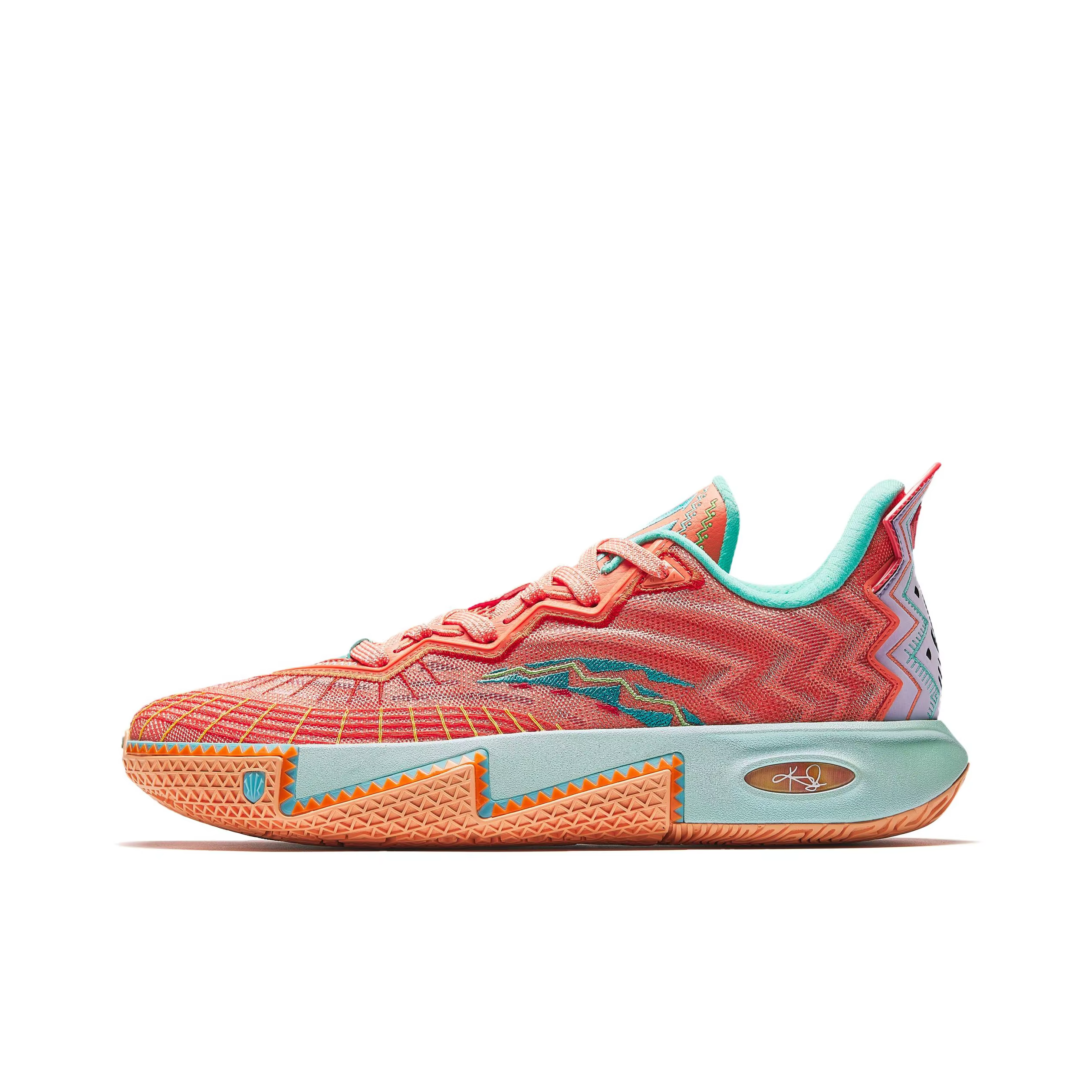 ANTA KAI 2 Chaussures de basket-ball pour hommes à tige basse vert orange 112531111S-6