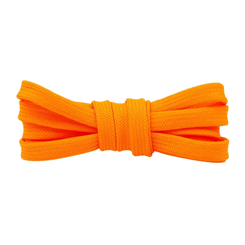 Choix tendance Coolstring creux Double 7mm plat Orange lacet couleur unie conception unie pour baske