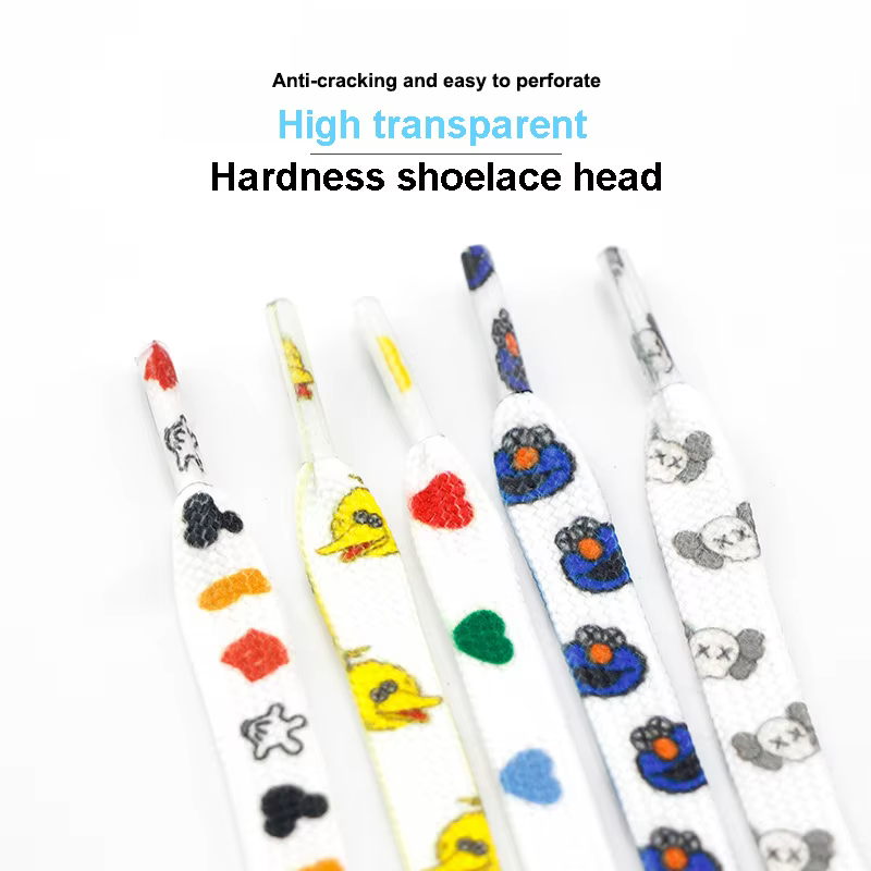 Lacets de bande dessinée, chaussures athlétiques, sans élasticité, lacets plats de Sport, loisirs bl