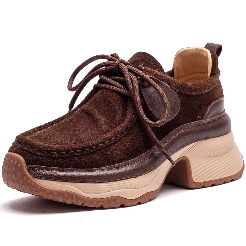 AIYUQI baskets pour femmes chaussures en cuir véritable à semelles épaisses femmes chaussures confor