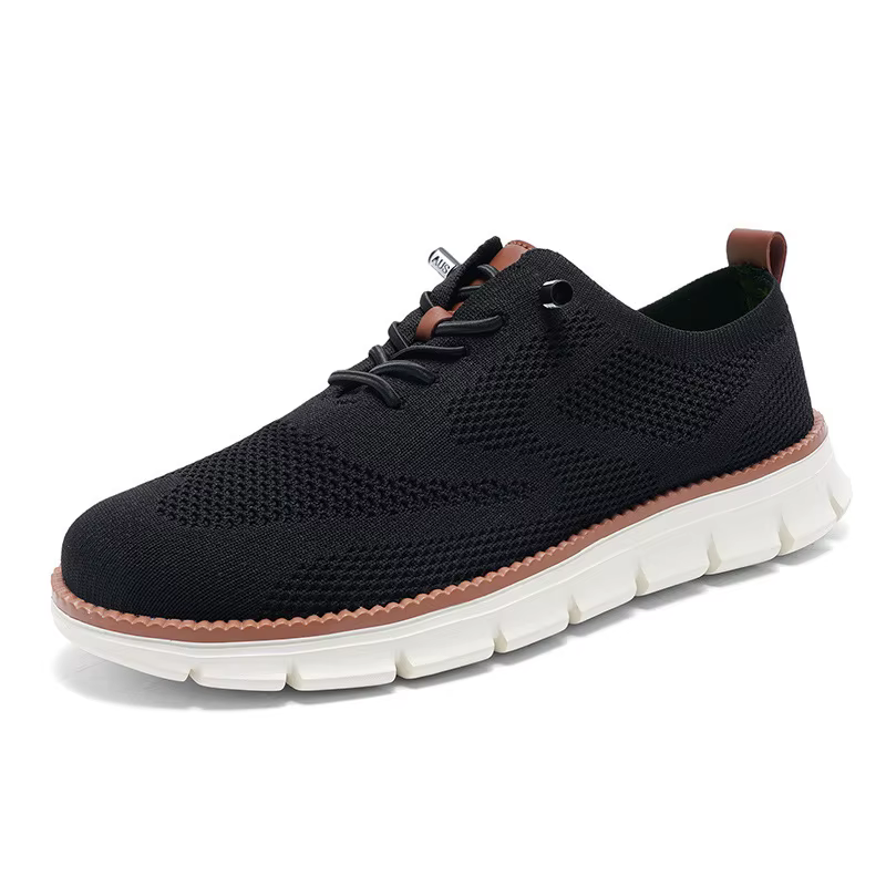 Chaussures en tissage Jacquard pour hommes, baskets à lacets, mocassins décontractés, chaussures res