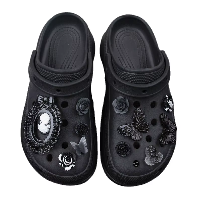 Breloques de chaussures à trous pour bricolage, Diablo Locke, petite série de parfum, poignées de fl
