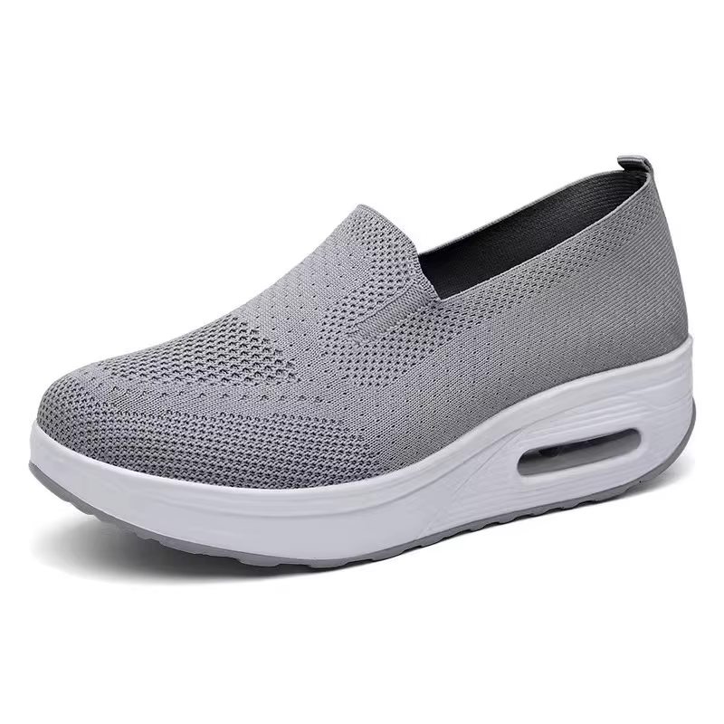Chaussures plates pour femmes à talon bas, confortables, respirantes, avec semelle épaisse rehaussée