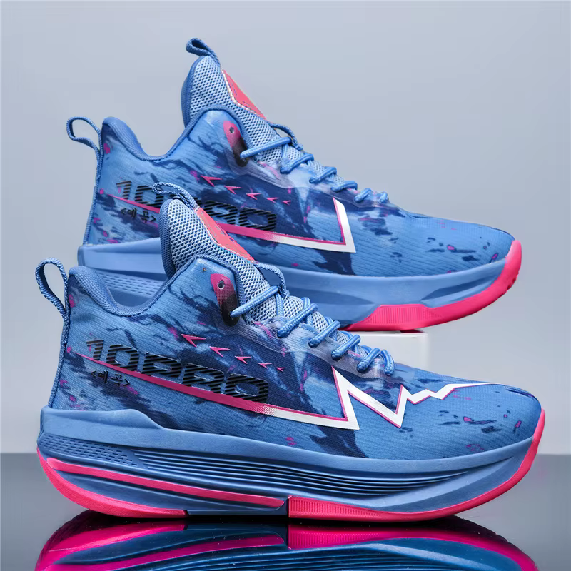 Nouvelles chaussures de basket-ball à tige haute, respirantes et confortables, pour hommes et femmes