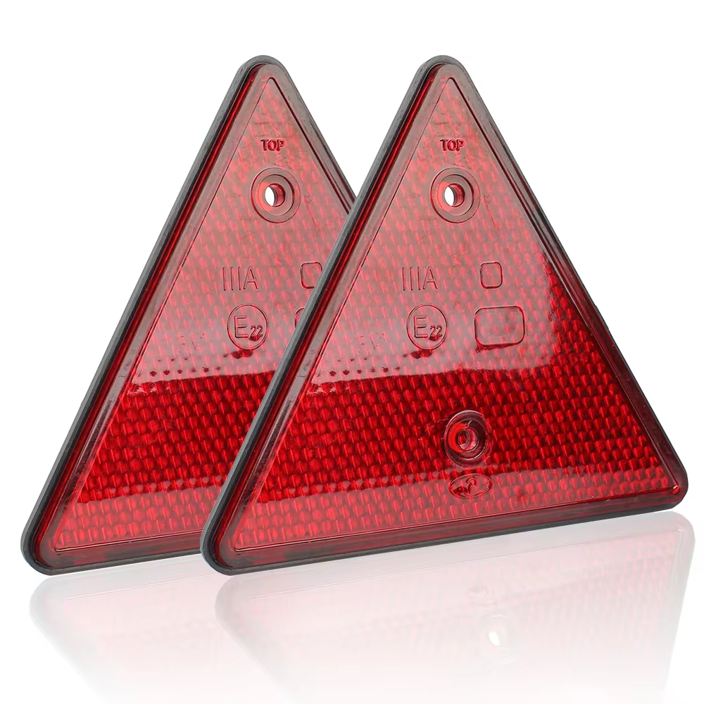 Réflecteurs arrière rouges, accessoires de voiture, Triangle réfléchissant adapté pour remorque moto