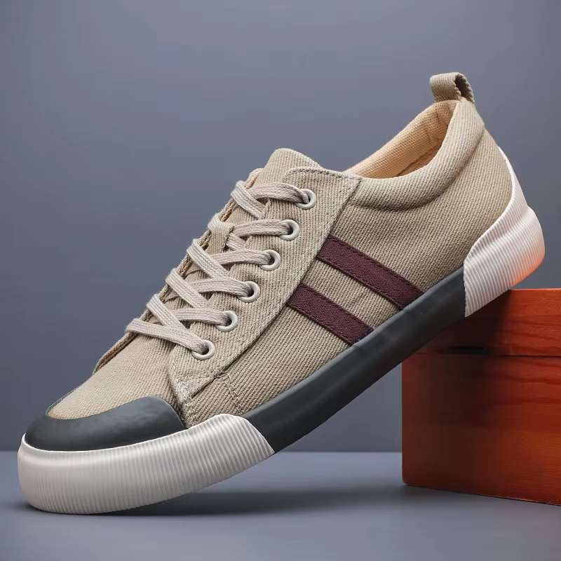 Chaussures de skate en toile pour hommes, respirantes, polyvalentes, à lacets, chaussures plates, pr