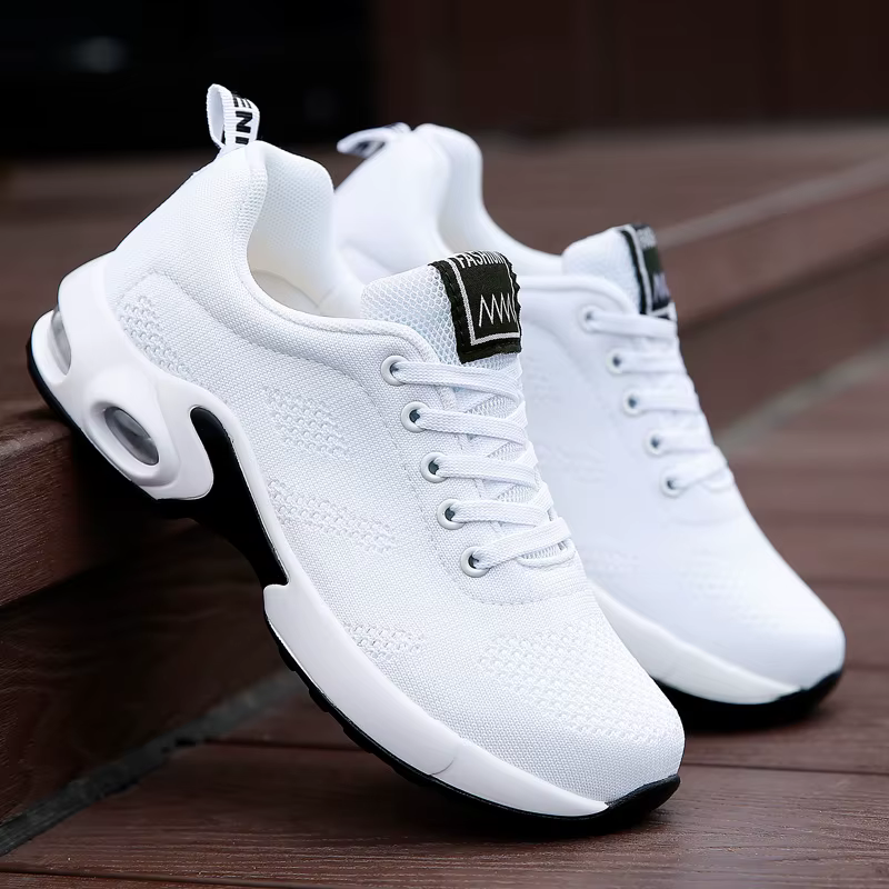 Femmes chaussures blanc noir chaussures de course pour femmes baskets d'extérieur chaussures de spor