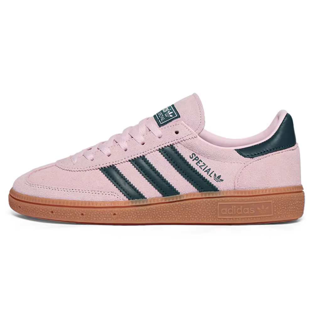 Adidas Originals HANDBALL SPEZIAL daim bout rond à lacets baskets basses femme rose/noir IF6561