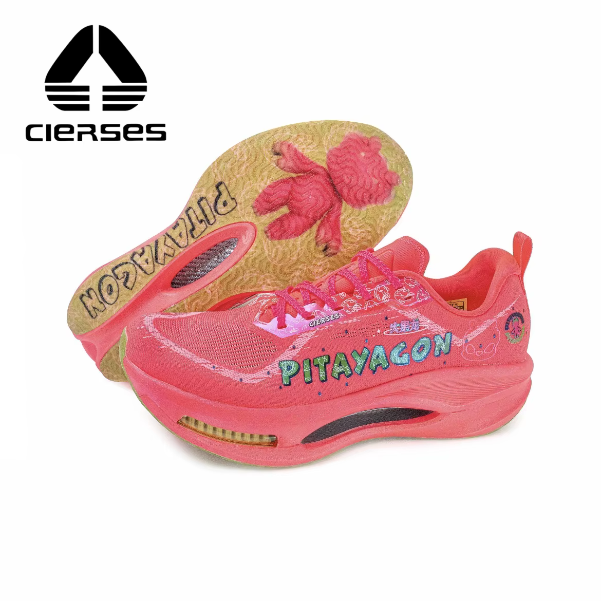 Chaussures de course à coussin d'air CIERSES avec plaque en carbone pour une forte absorption des ch