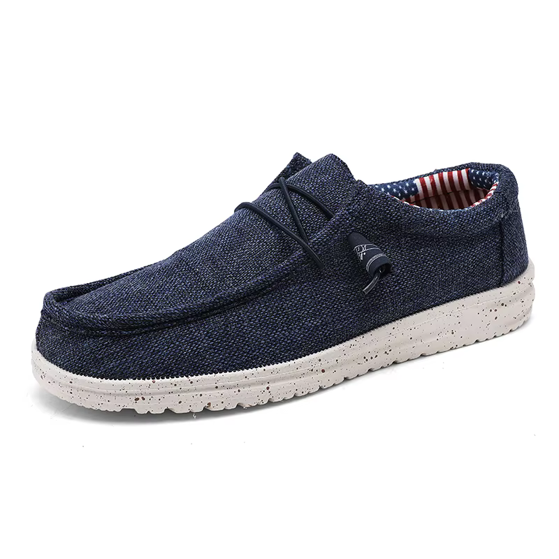 Printemps été bleu hommes chaussures bateau décontractées léger sans lacet chaussures de conduite ho