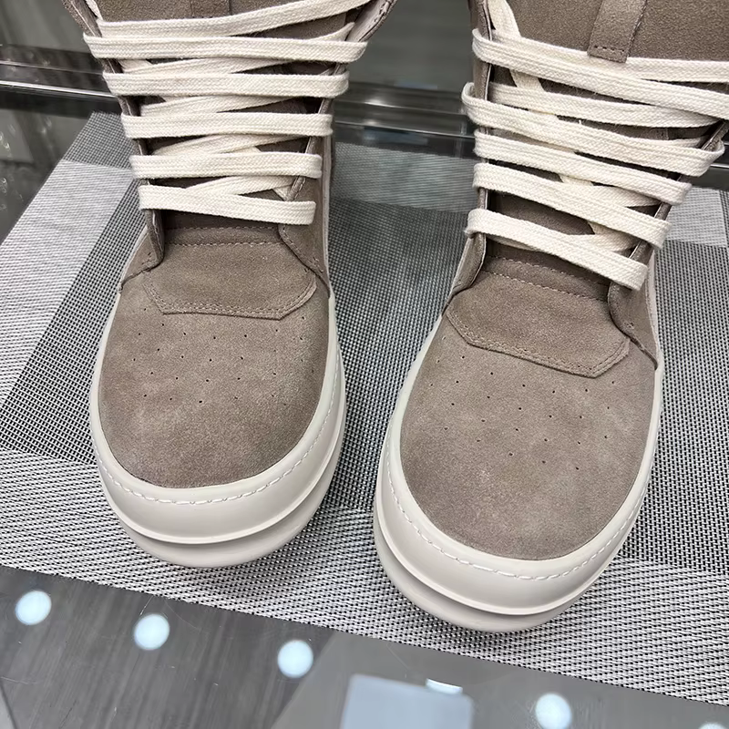Ro chaussures hommes cuir 2025 nouveau terreux gris vache daim à lacets fermeture éclair semelle épa