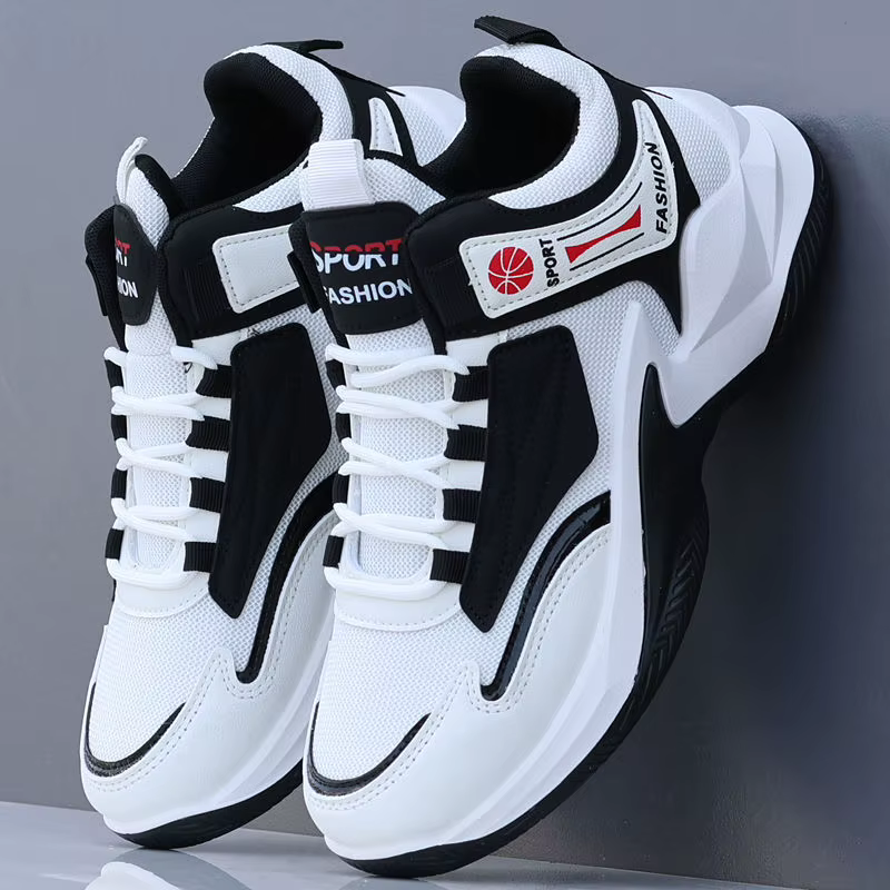 Chaussures de basket-ball montantes rouges pour hommes, nouvelles chaussures de Sport, Surface en ma